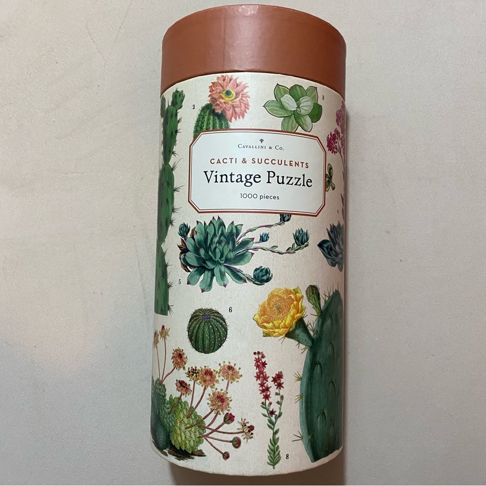 Cavallini & Co 1000 Piece Cacti & Succulents Vintage Puzzle